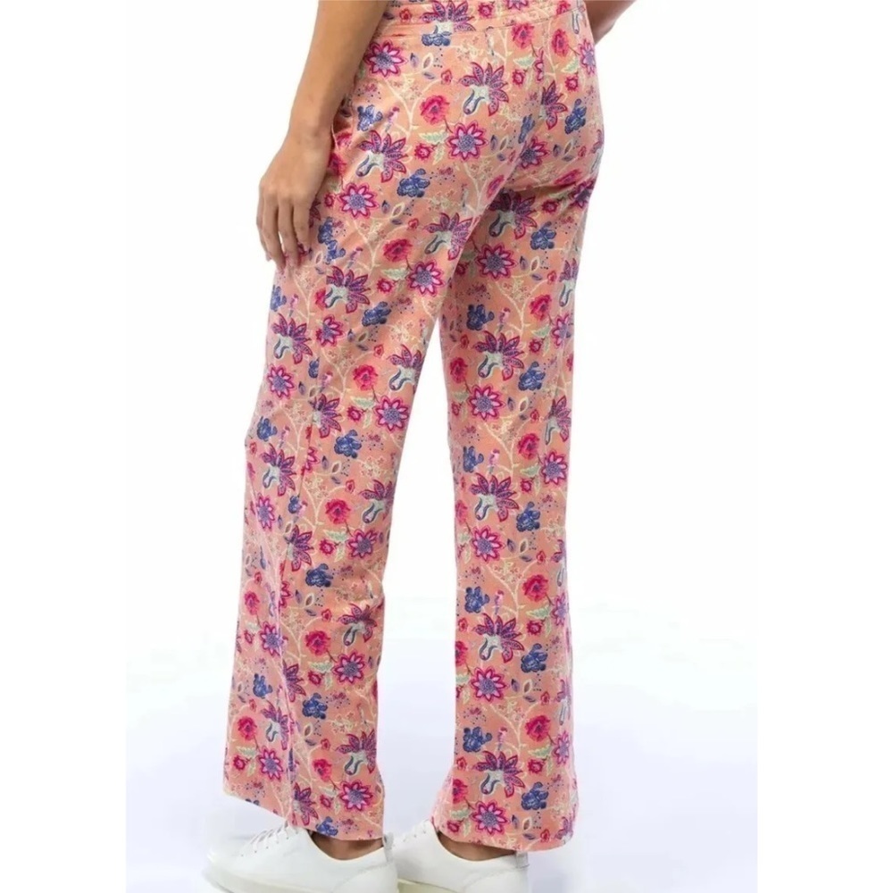 NEW Fairway & Greene Sydnee Lounge Pants Nectarine floral print NWT Size Large - Picture 2 of 15